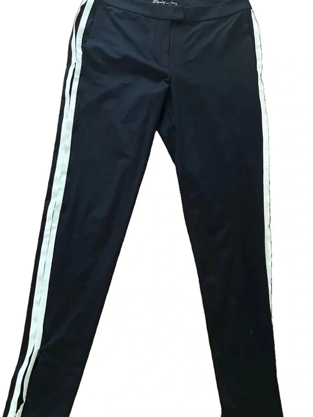 Elizabeth and James Black Skinny Pants with White Side Stripes